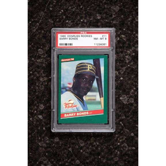 Barry Bonds 1986 Rookies Card Graded 8