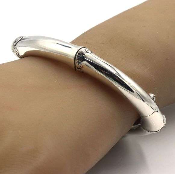 925 Sterling silver John Hardy the planted 10 Bamboos bangle bracelet