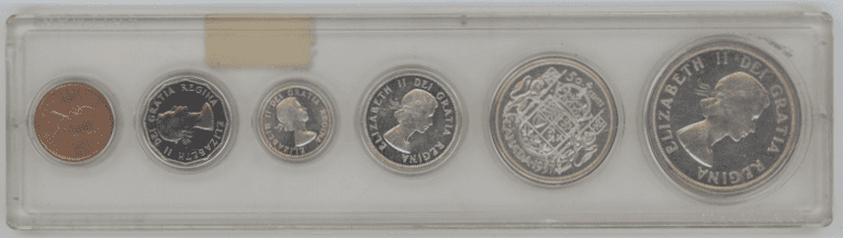 Gem Prooflike 6-piece 1957 Silver Canadian Proof Sets in holder