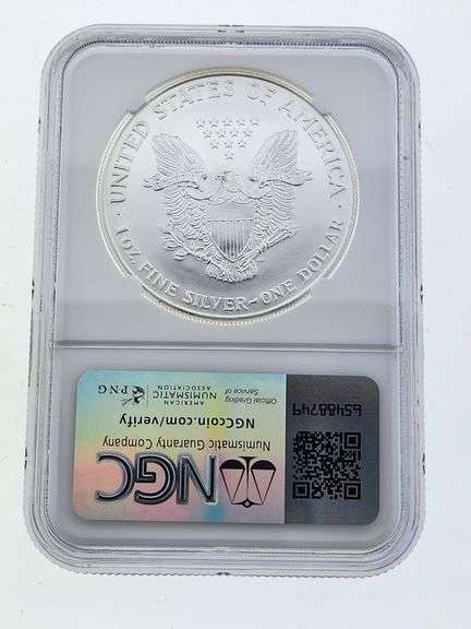 1996 American Silver Eagle, NGC MS69 "Red Book Label"
