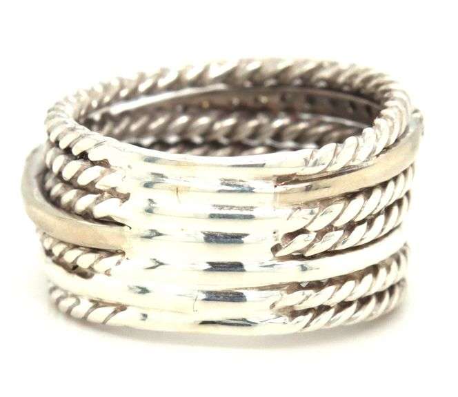 David Yurman cross over diamond ring