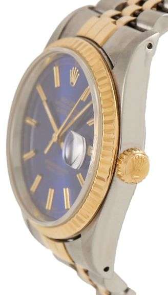 Rolex Datejust 16233, 36MM, Aftermarket Blue Dial, Two Tone Watch