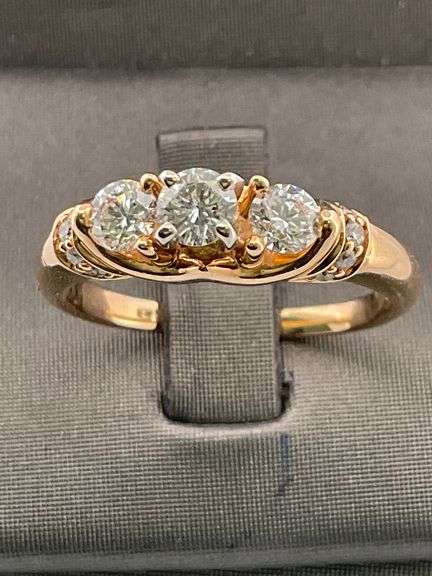 CERTIFIED BRAND NEW 14K YELLOW GOLD DIAMOND RING