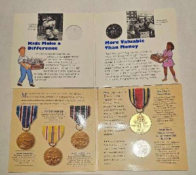 Two Each WW11 1991-5 Collector's Edition & Victory Medal Sets