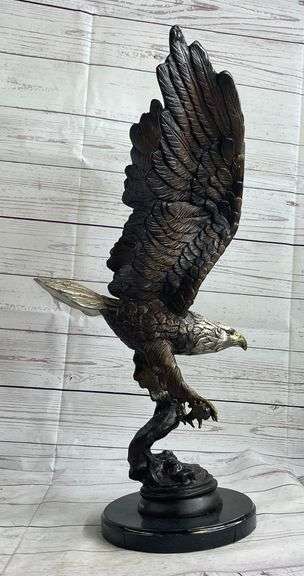 Eagle Catch Fish Bronze Sculpture