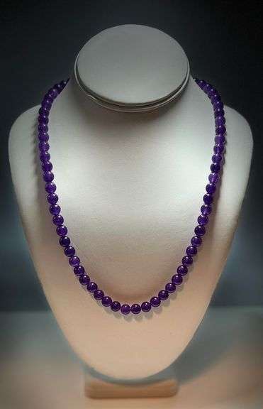 Beautiful 253.5 Cttw Natural Amethyst Necklace