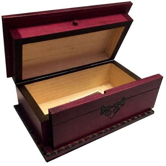 Celtic Wooden Puzzle Box Secret Trick Chest