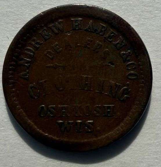 1863 Oshkosh Wisconsin CW Store card R-6