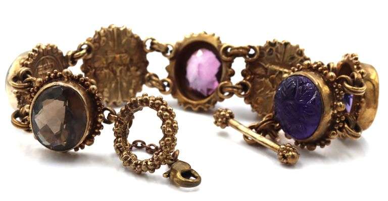Stephen Dweck multi gemstone toggle bracelet