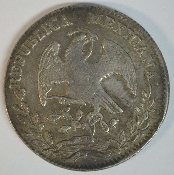 Choice original 1836 Mexico 8 Reales Silver Piece. XF/AU
