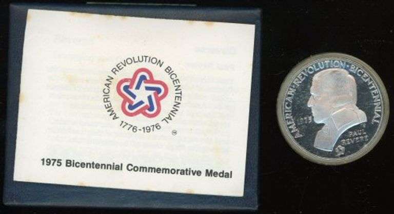 1975 Bicentennial Silver Medal in Box w/CoA