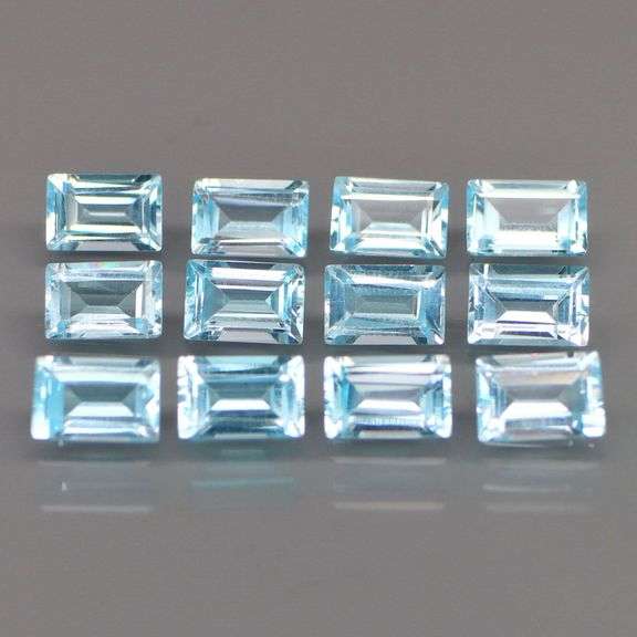 High fire 9.11ct 12 piece Swiss blue Topaz set