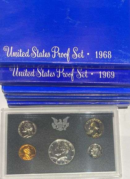 Two Each 1968-1973 US Proof Sets
