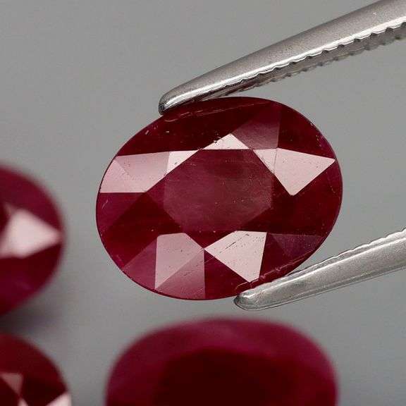 Superbly matched color in this 6.26ct set of Burmese Rubies!