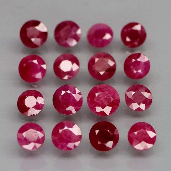 Simply gorgeous set of 12 Rubies weighing 5.30 carats total!