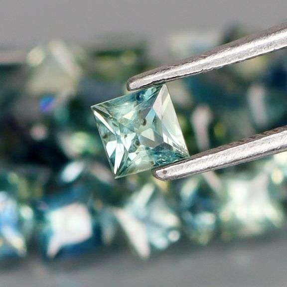 Exciting! 6.38ct set of blue green Australian Sapphires! Heated only!
