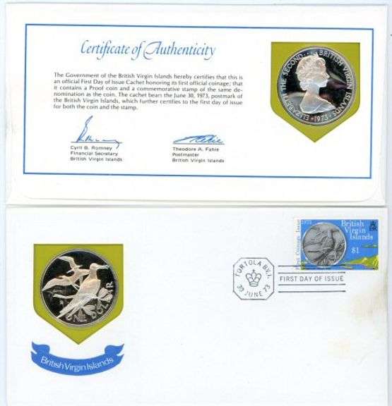 2 1973 $1 Solid Sterling Silver British Virgin Islands in custom cars