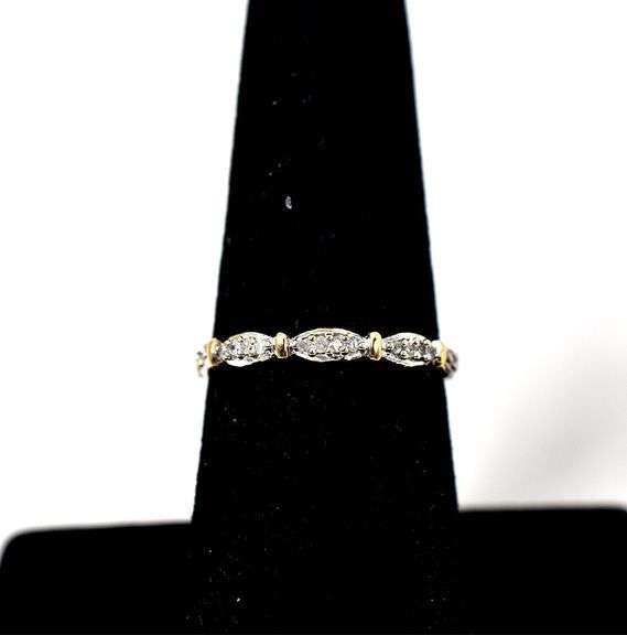 Timeless 10K Yellow Gold Diamond Ring with White Gold Accents