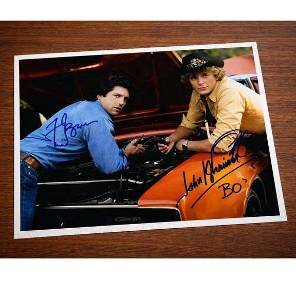 Dukes of Hazzard Tom Wopat and John Schneider Signed Photo w/ COA