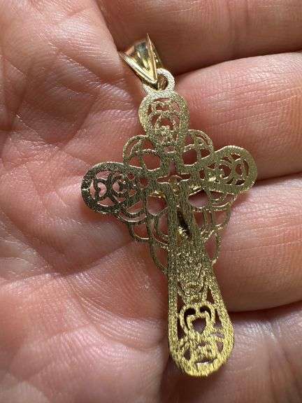 10k Yellow Gold Crucifix Pendant