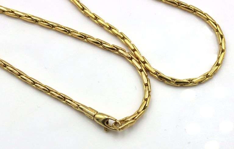 Practical 18K YG Wheat Link Necklace
