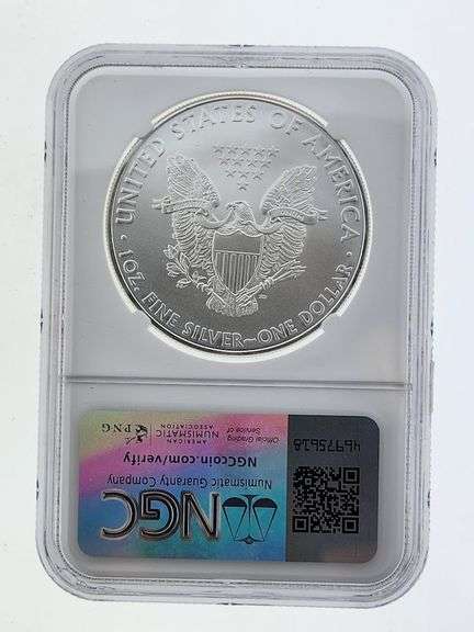 2010 American Silver Eagle, NGC MS69 "Red Book Label"