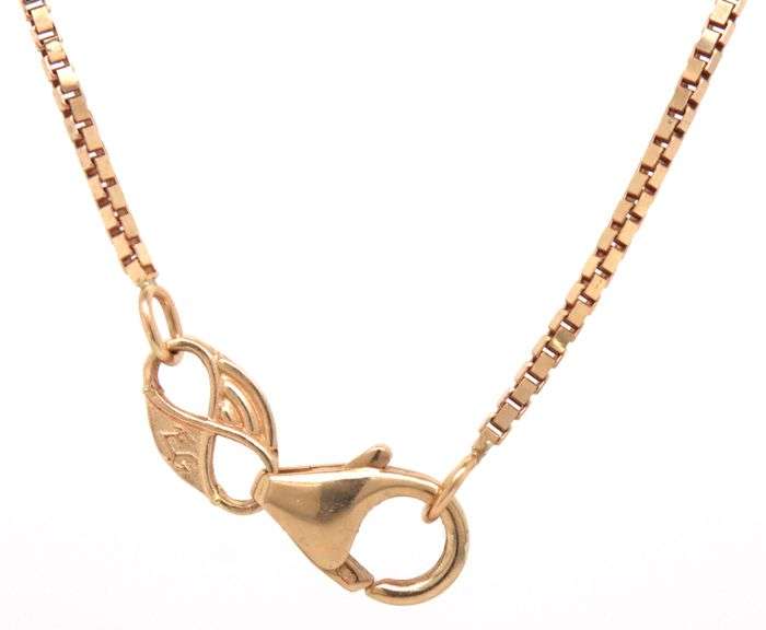 Useful 14K YG 24" Box Link Necklace