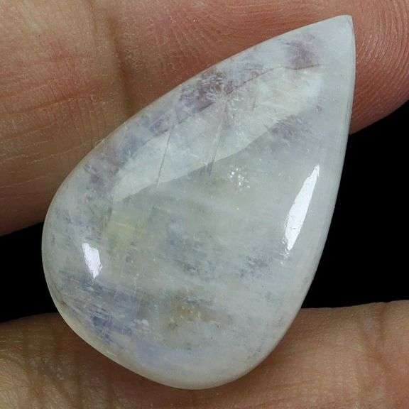Eye catching 23.12ct smoky white Moonstone with strong blue flashing!