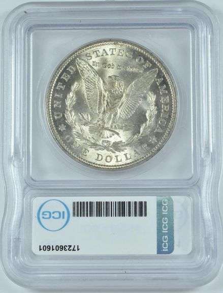 1921 Morgan Silver Dollar ICG MS64 Brilliant Uncirculated, Strong Luster