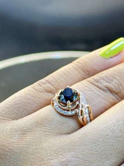 ENCHANTED DISNEY VILLAINS BY ZALES MALEFICENT 2.00CTW BLACK DIAMOND RING