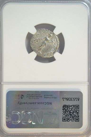 Nice Roman Silver Denarius of Emperor Caracalla, 198-217 AD. NGC Choice VF