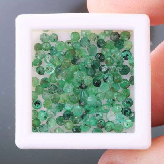 4.17 carats of real round cut Colombian Emeralds!