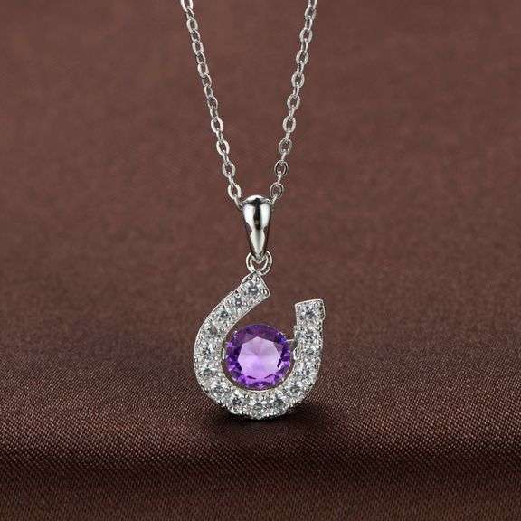 Genuine natural Amethyst dancing pendant