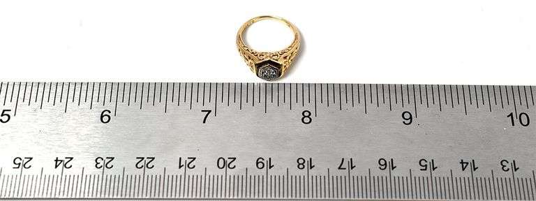 Vintage 10k Yellow Gold Diamond Ring