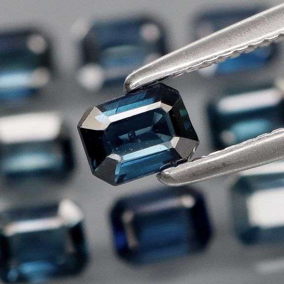 Beautifully colored 2.60ct ink blue Sapphire set
