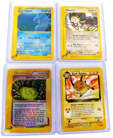 4 Pokémon 2002 Trade Cards