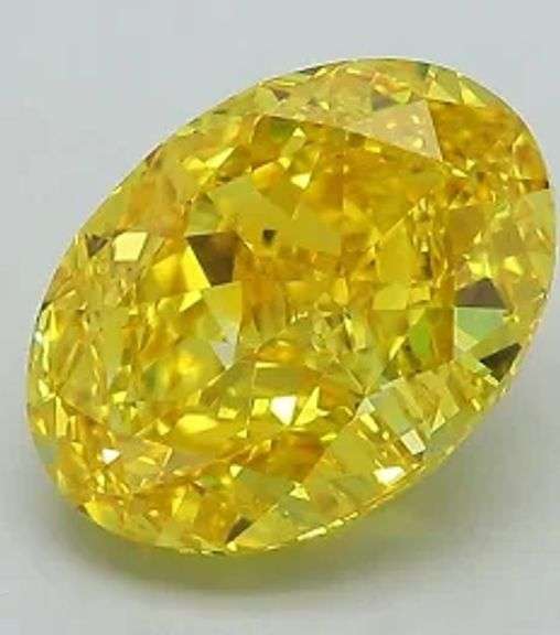 Very High Quality 7.06 CT Fancy Vivid Yellow Certified Diamond VS2