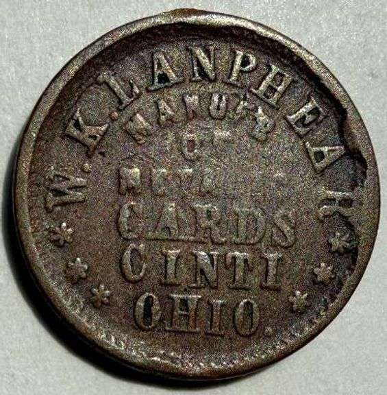 W K L.amphear Cinn Ohio Metalic Cards CW Token. 165 CY-3a R-3