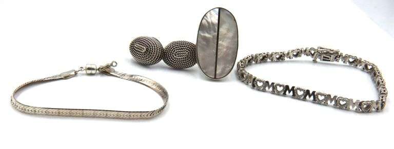Group lot of Vintage 925 sterling silver mixed jewelry
