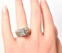 Stunning 14K Yellow Gold Diamond Ring