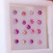 Collectors large sized 17 piece .63ct set of real Pink Diamonds!