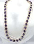 Breathtaking Brand new European 50.00CTW Oval Faceted Blue Sapphire & 5.00CTW Diamond 20-Inch Neckla