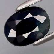 Midnight blue but bi-colored? YES! 2.16ct 8x6mm Sapphire!