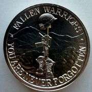Fallen Warriors Unc 2 Troy oz Silver Round
