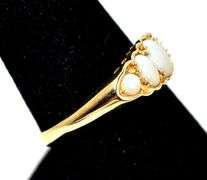 Beautiful 14K Yellow Gold Opal Gemstone Ring