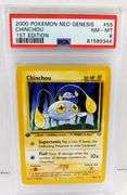 Pokémon 2000 Chinchou 1st Edition Card, 8 NM-MT