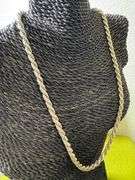 Sterling Silver 925 6mm Diamond Cut Rope Chain 24" Necklace