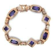 925 Sterling silver Synthetic Amethyst bracelet