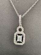 CERTIFIED BRAND NEW 14K WHITE GOLD DIAMOND NECKLACE
