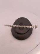 CERTIFIED 14K WHITE GOLD DIAMOND BANGLE BRACELET